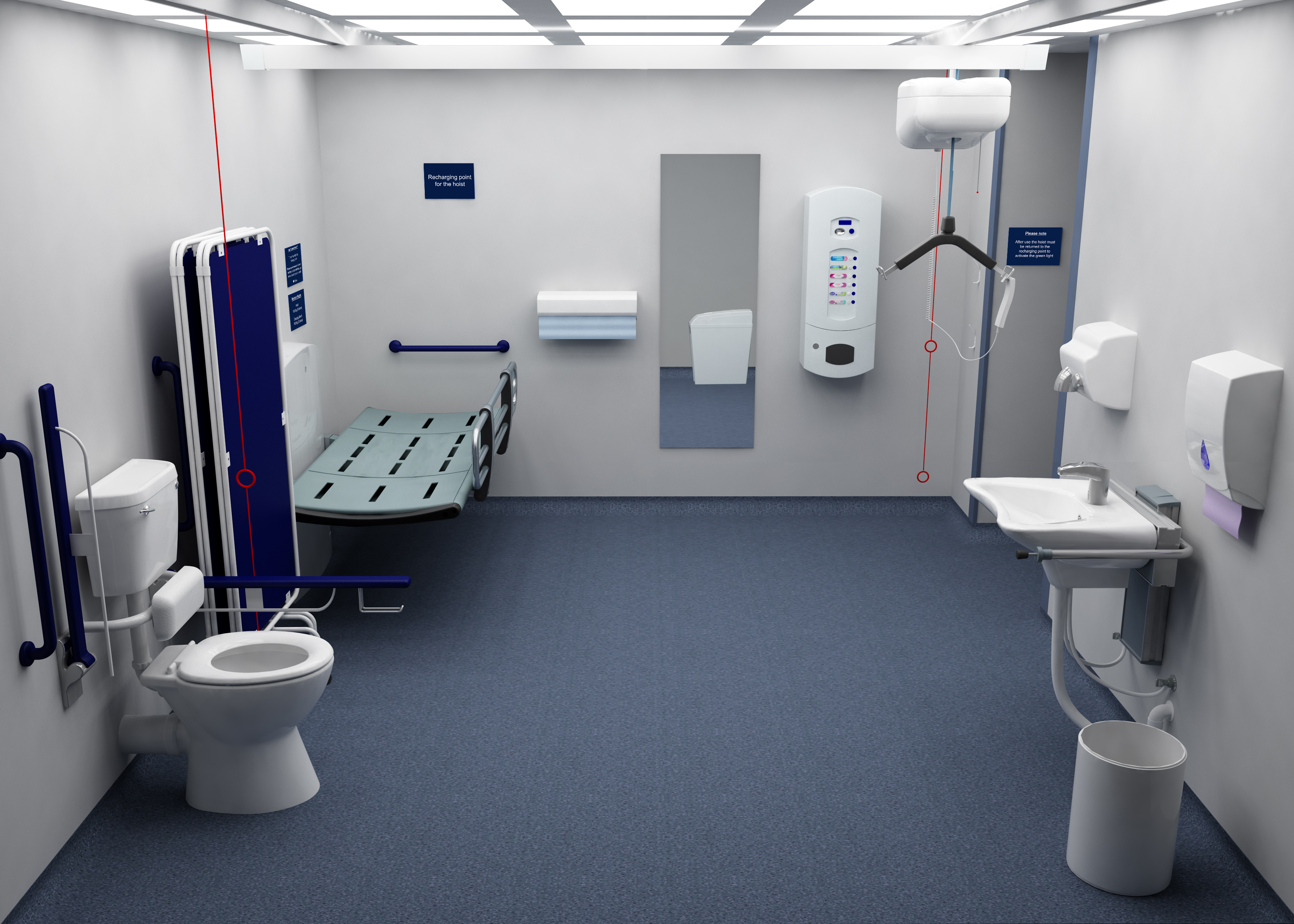 Accessible toilet on sale